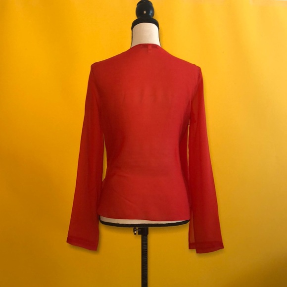 Robert Rodriguez silk long sleeve wrap blouse - Picture 4 of 7